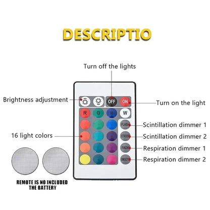 Ocean Wave Projector Light with 16 Color Options - Midnight Aura Aurora Glow Lamp for Home, Office, Bar, and Restaurant Ambiance