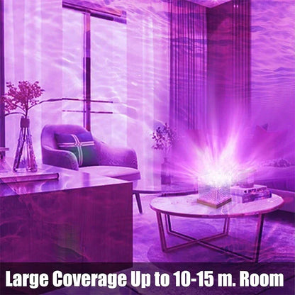 Ocean Wave Projector Light with 16 Color Options - Midnight Aura Aurora Glow Lamp for Home, Office, Bar, and Restaurant Ambiance